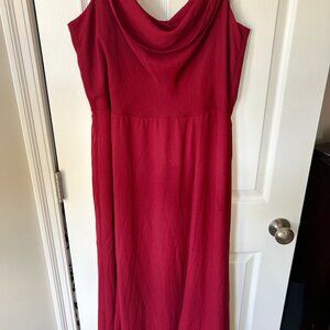 Burgundy  evening mid dress